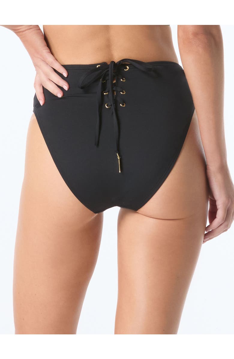 Vince Camuto Lace Back Bikini Bottom, Alternate, color, Black
