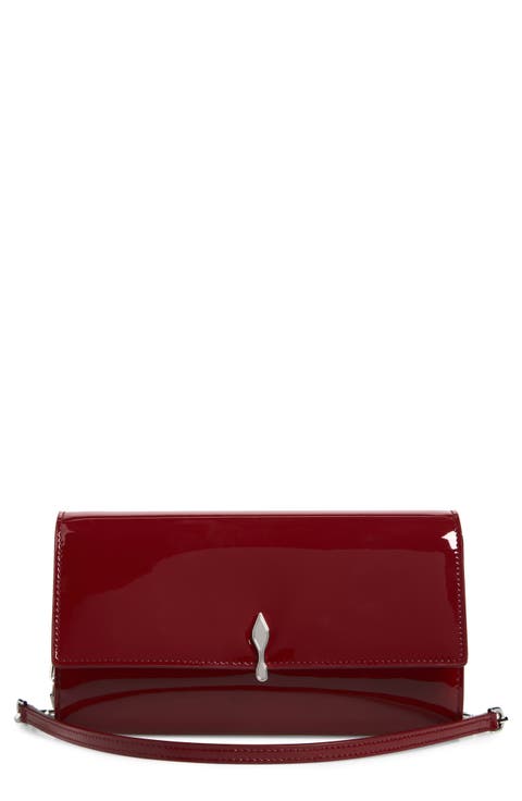 Bettina Patent Leather Wallet on a Chain