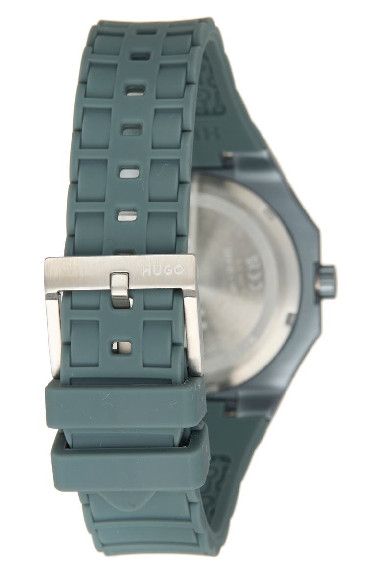 Grail Light Silicone Strap Watch, 42mm, Alternate, color, BLUE
