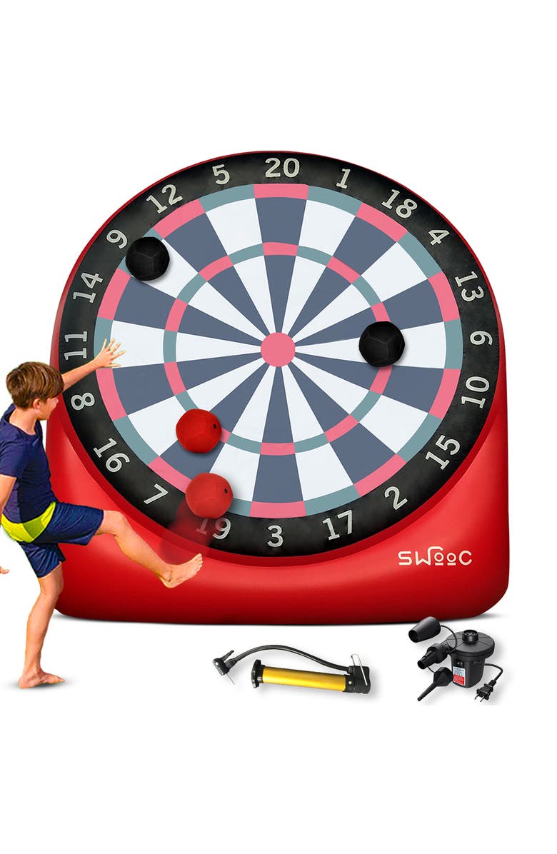 Swooc Games Giant Kick Darts Game, Main, color, Red