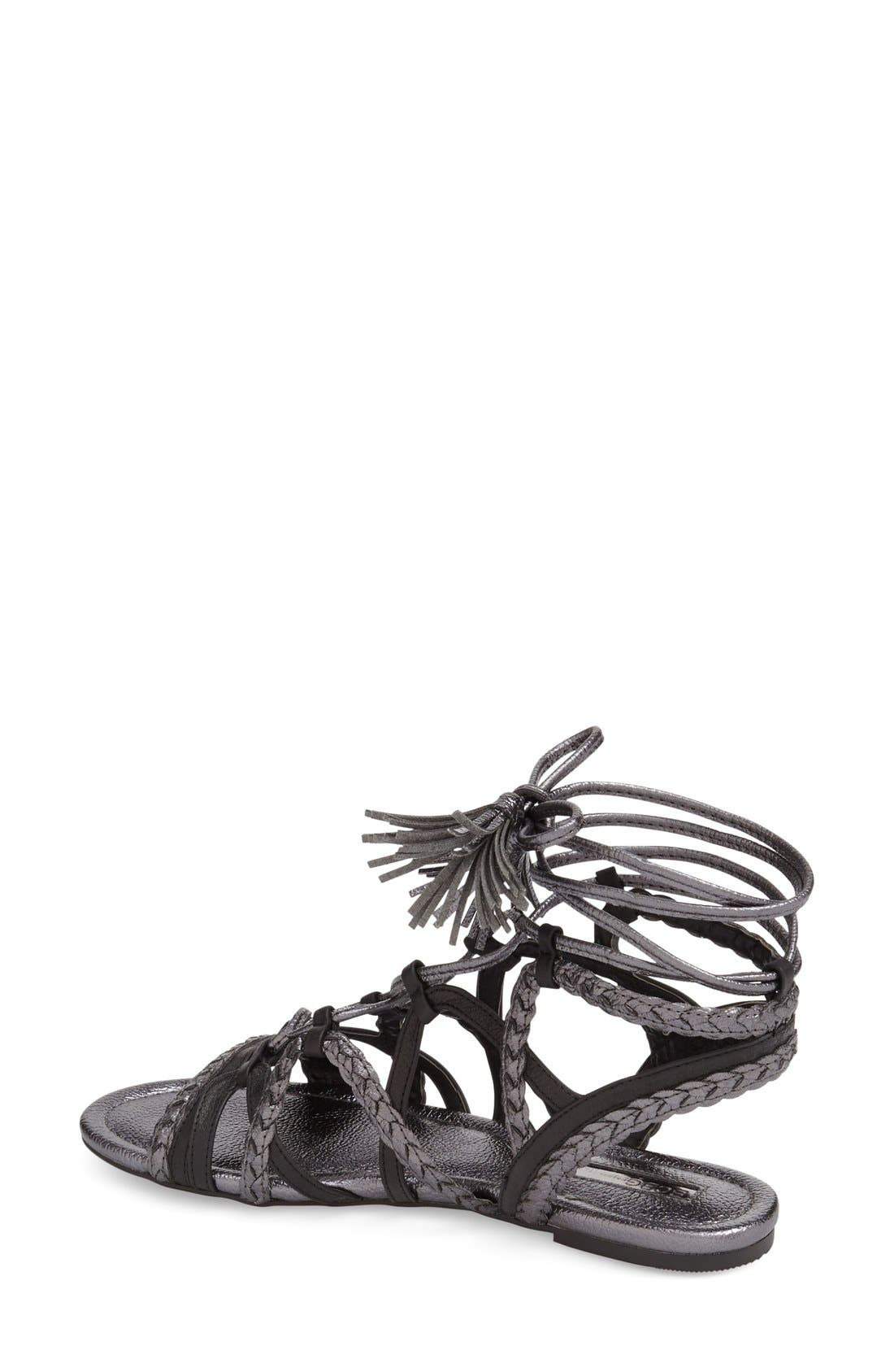 BCBGeneration 'Finlyn' Flat Lace-Up Sandal, Alternate, color, 