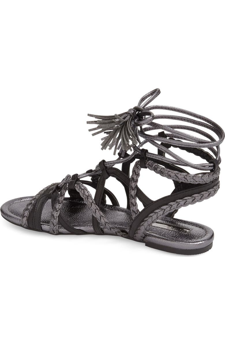 BCBGeneration 'Finlyn' Flat Lace-Up Sandal, Alternate, color,