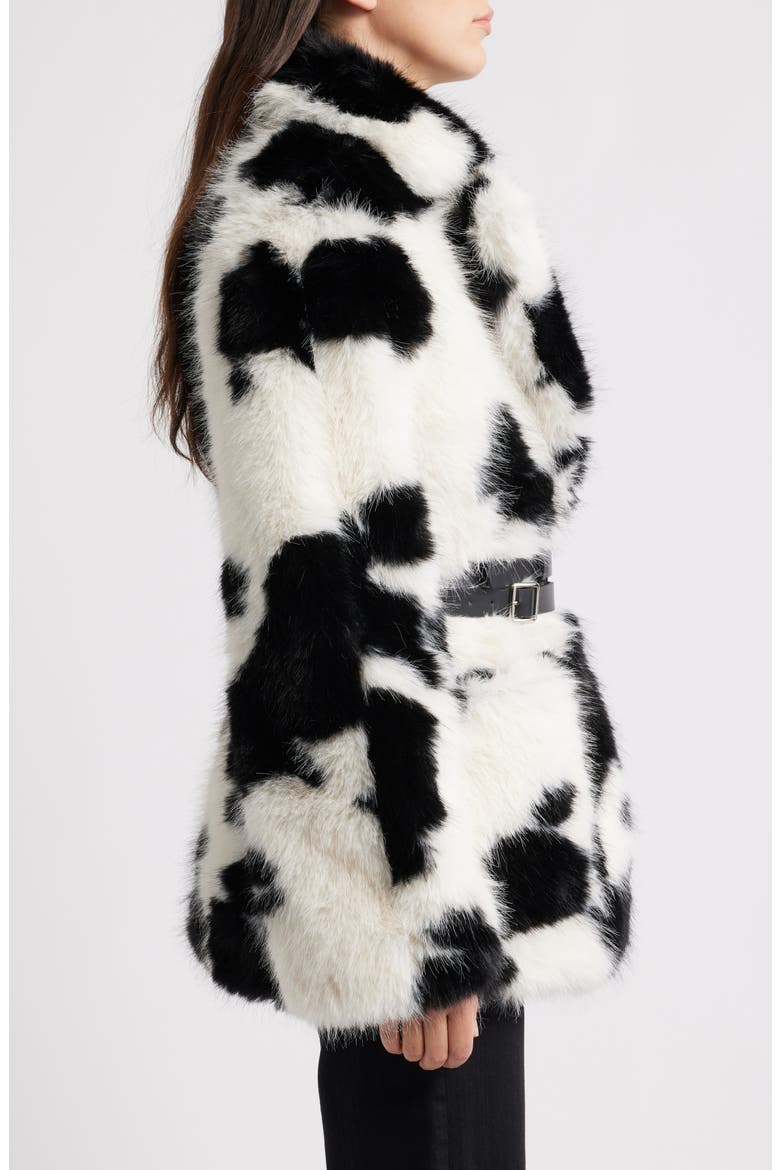 Livingstone Cow Print Faux Fur Jacket, Alternate, color, CATTLE PRINT FUR
