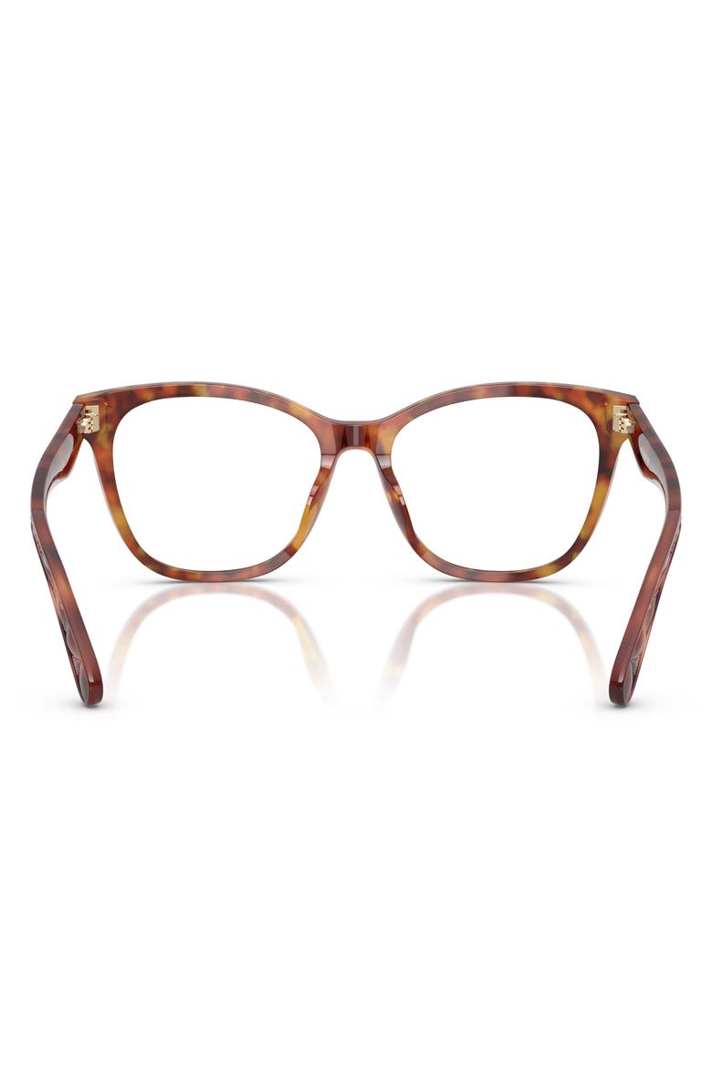 COACH 51mm Square Optical Glasses, Alternate, color, Caramel Tortoise