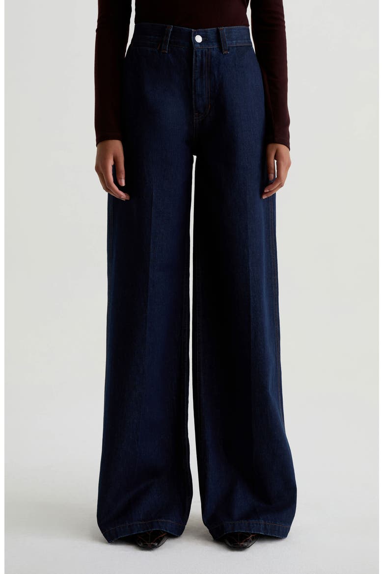 Deven Ultra High Waist Wide Leg Trouser Jeans, Main, color, ACCESS