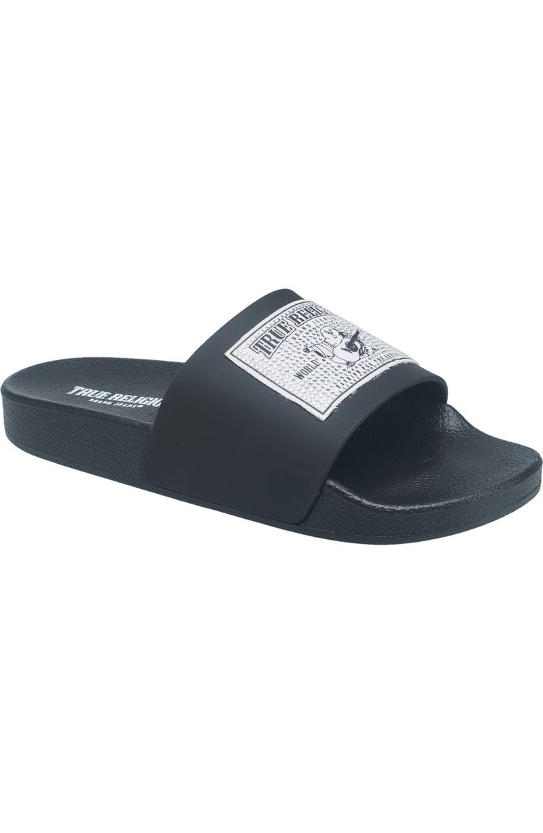 True Religion Kendra Pool Slide, Main, color, Black