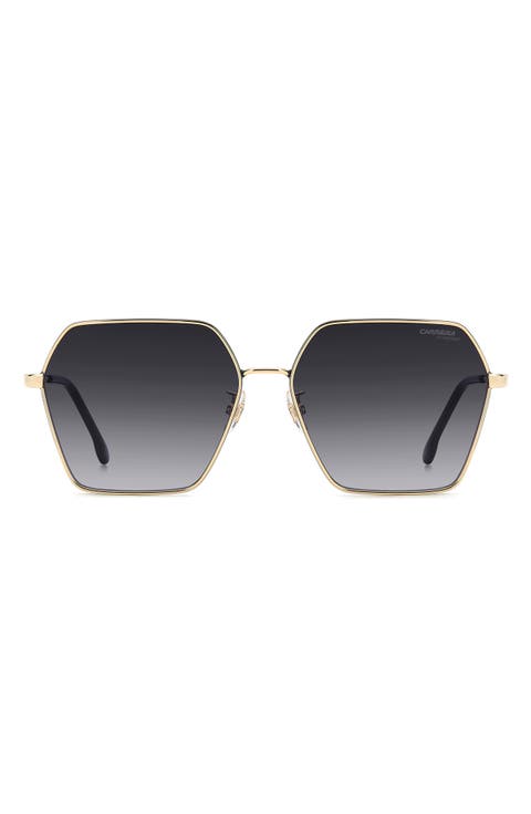 60mm Gradient Rectangular Sunglasses