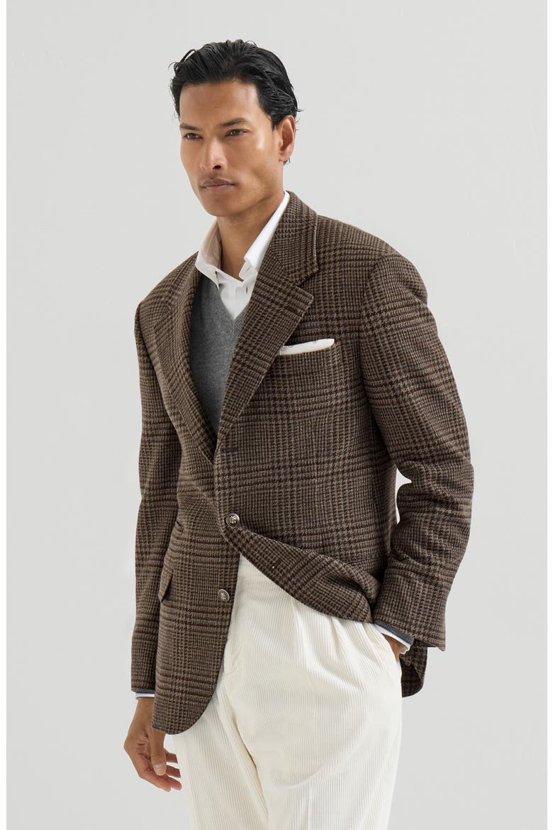 Cashmere Prince of Wales Tailor blazer, Main, color, Chestnut