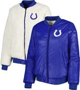 G-III 4HER BY CARL BANKS Women's G-III 4Her by Carl Banks Oatmeal/Royal Indianapolis Colts Switchback Reversible Full-Zip Jacket