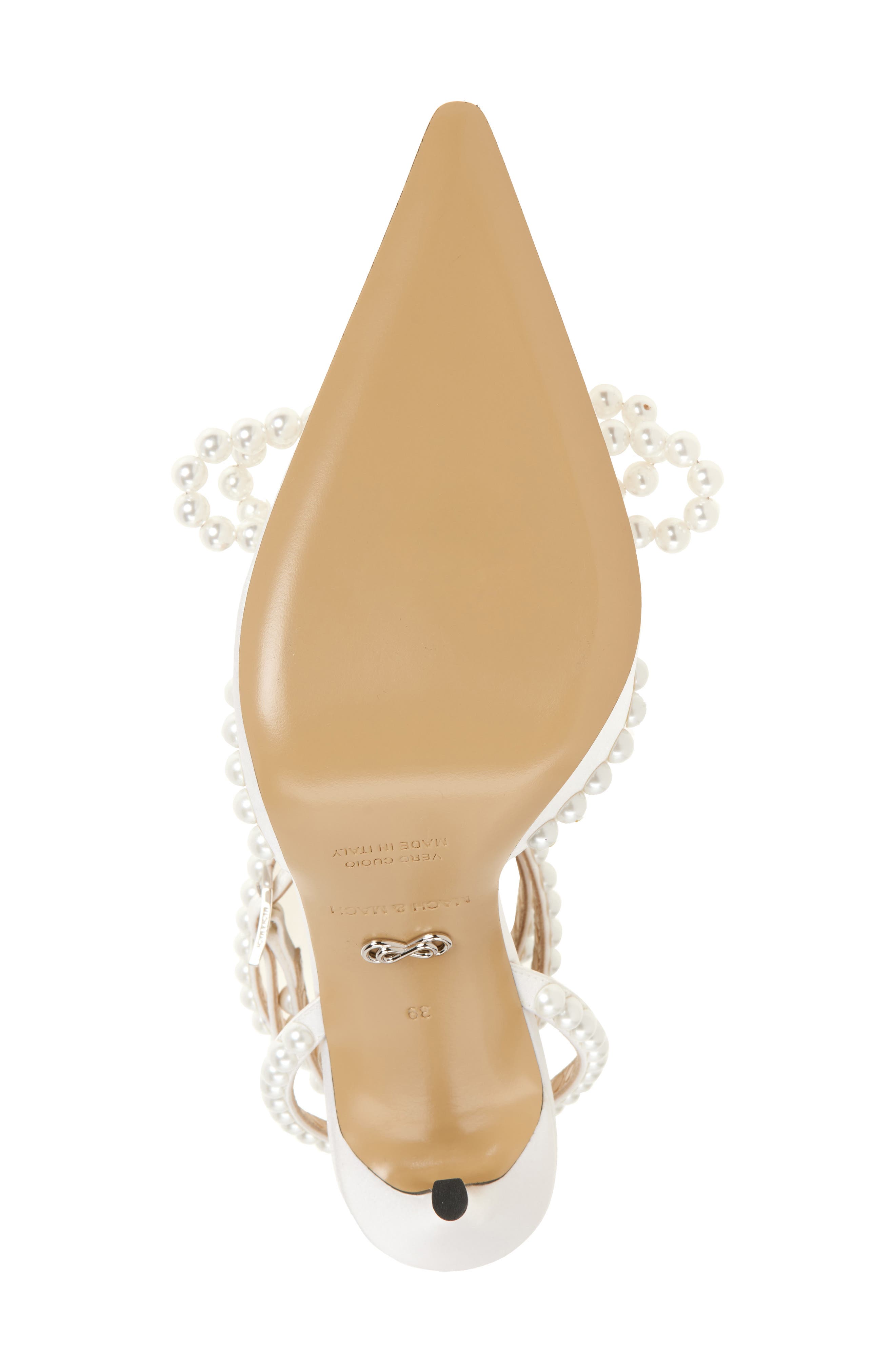 Mach 
Mach Double Bow Faux Pearl Slingback Pump, Alternate, color, 