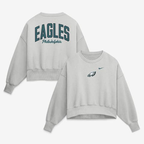 Women's Nike  Gray Philadelphia Eagles Oversized Primetime Phoenix Fleece Sweatshirt