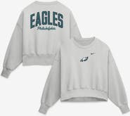 Nike Women's Nike Gray Philadelphia Eagles Oversized Primetime Phoenix Fleece Sweatshirt