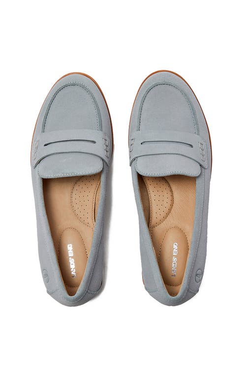 Lands' End Comfort Lug Sole Suede Loafers In Gray