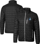 Cutter & Buck Men's Cutter & Buck Black Detroit Lions Throwback Logo Big & Tall Rainier Eco Insulated Full-Zip Puffer Jacket
