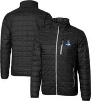 Cutter & Buck Men's Cutter & Buck Black Detroit Lions Throwback Logo Big & Tall Rainier Eco Insulated Full-Zip Puffer Jacket