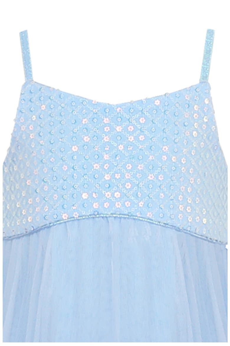 Kids' Sequin Mesh Party Dress, Alternate, color, PERIWINKLE