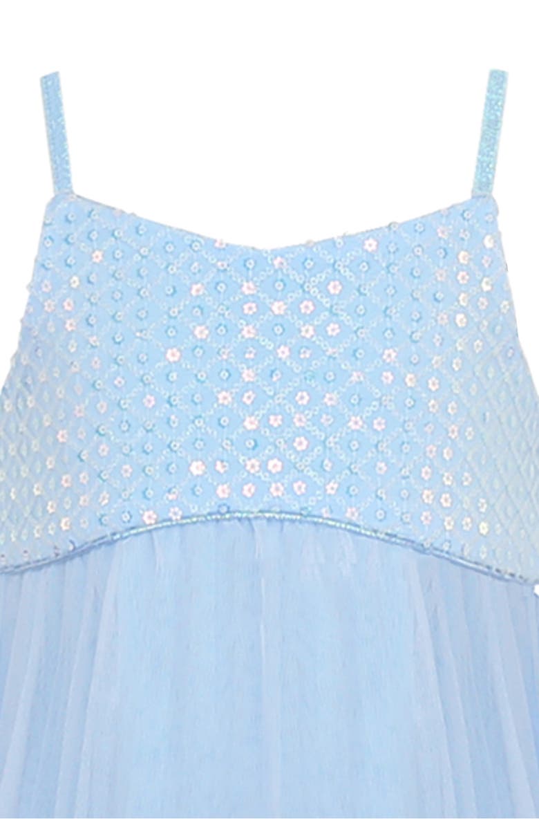 Zunie Kids' Sequin Mesh Party Dress, Alternate, color, Periwinkle