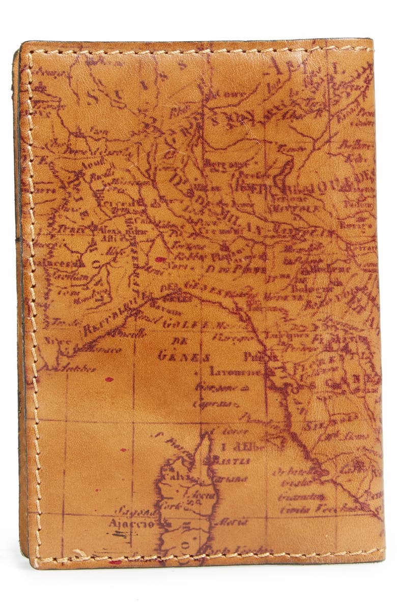 Patricia Nash Map Print Leather Passport Holder, Alternate, color,