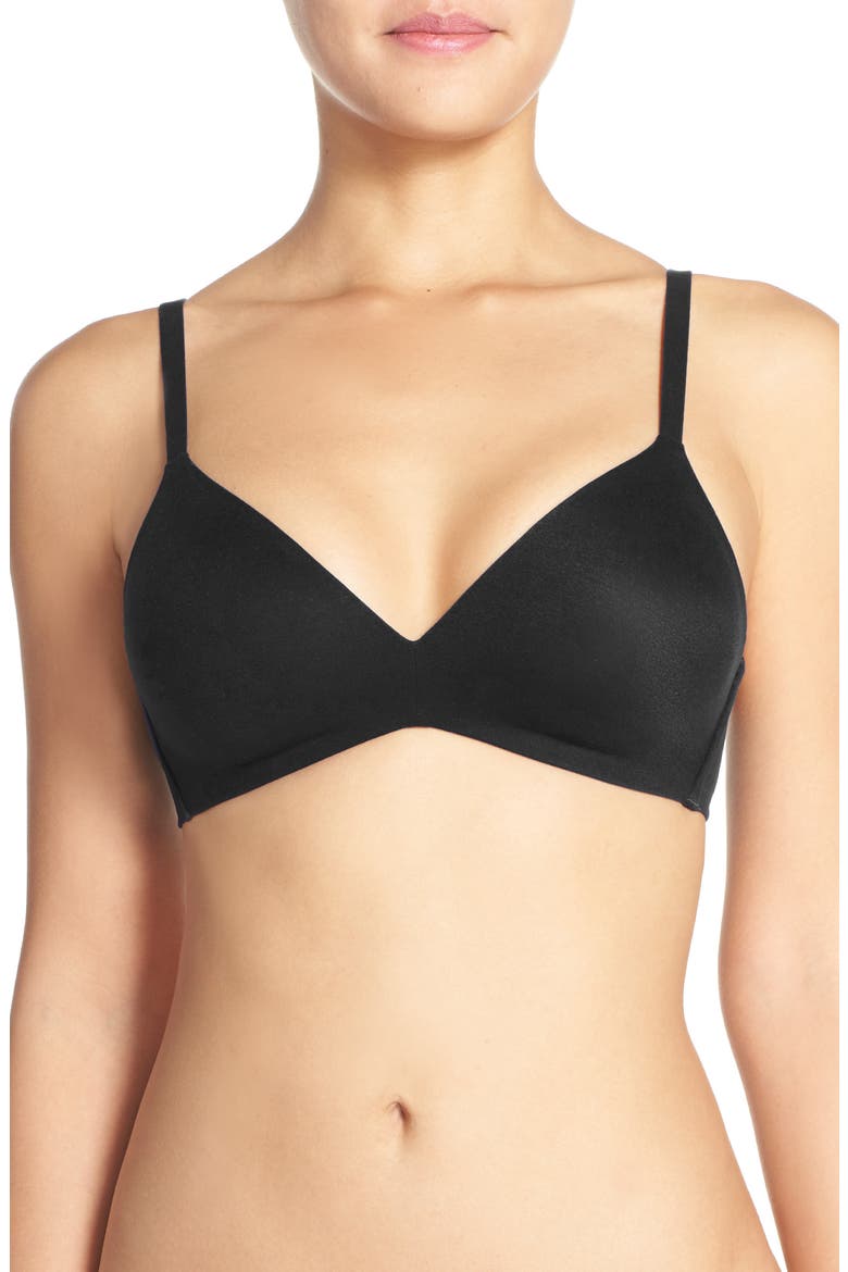 How Perfect Wire Free T-Shirt Bra, Main, color, BLACK