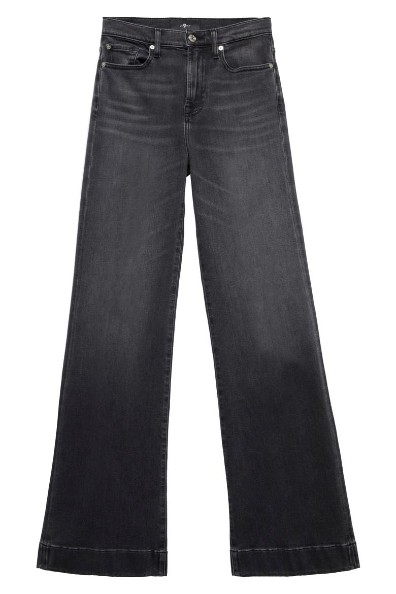 Modern Dojo Mid Rise Flare Petite Jeans, Alternate, color, INKSTORM