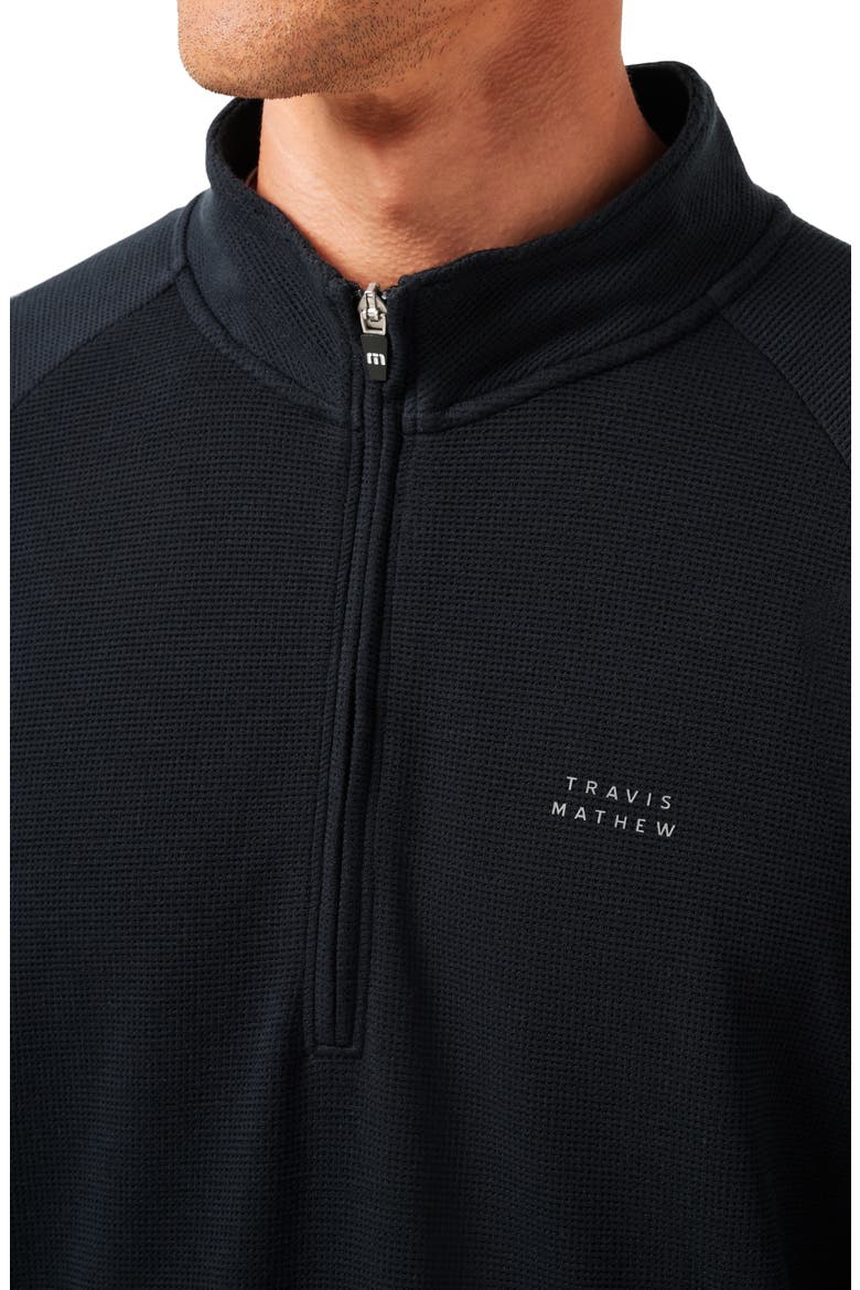 Thermal Quarter Zip Pullover, Alternate, color, BLACK
