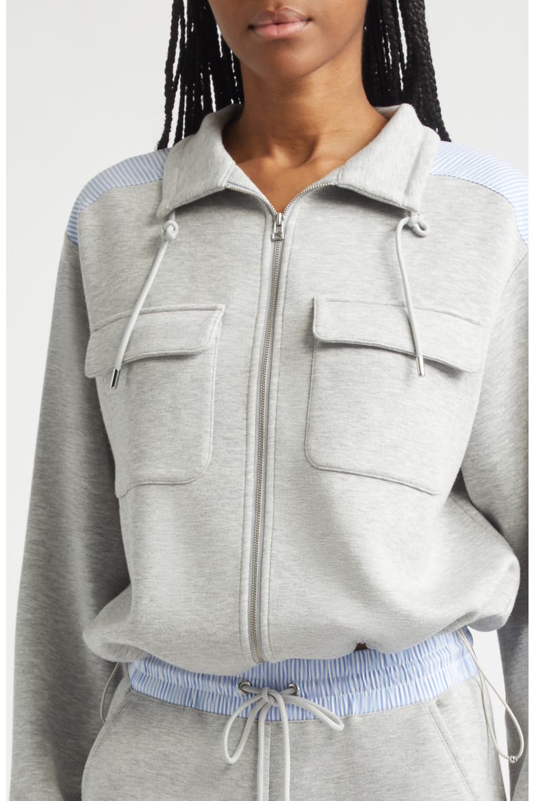 Stellant Mixed Media Jacket, Alternate, color, LIGHT HEATHER GREY