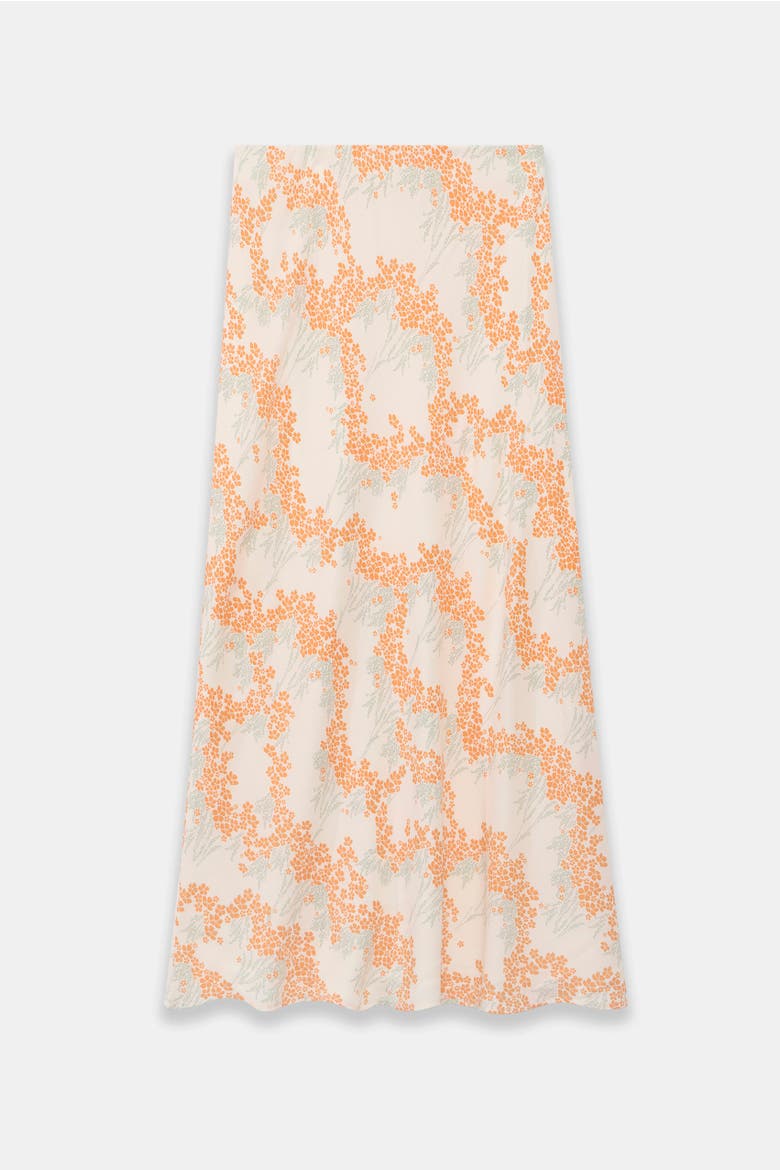 Print Midi Slip Skirt, Alternate, color, Cream