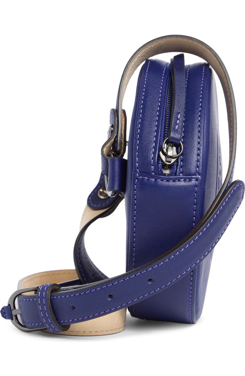 Longchamp Embossed Circular Belt Bag, Alternate, color, Sapphire