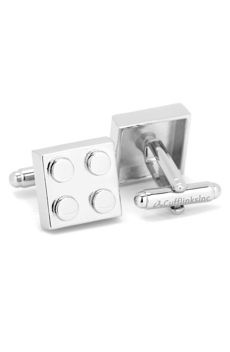 Cufflinks, Inc. Building Block Cuff Links, Alternate, color, Metallic Silver