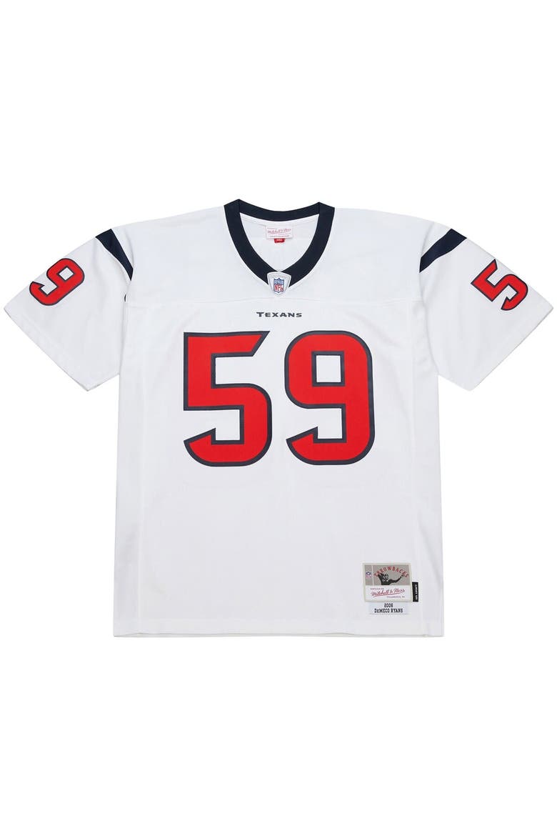 Men's Mitchell & Ness DeMeco Ryans White Houston Texans 2006 Legacy Replica Jersey, Alternate, color, White