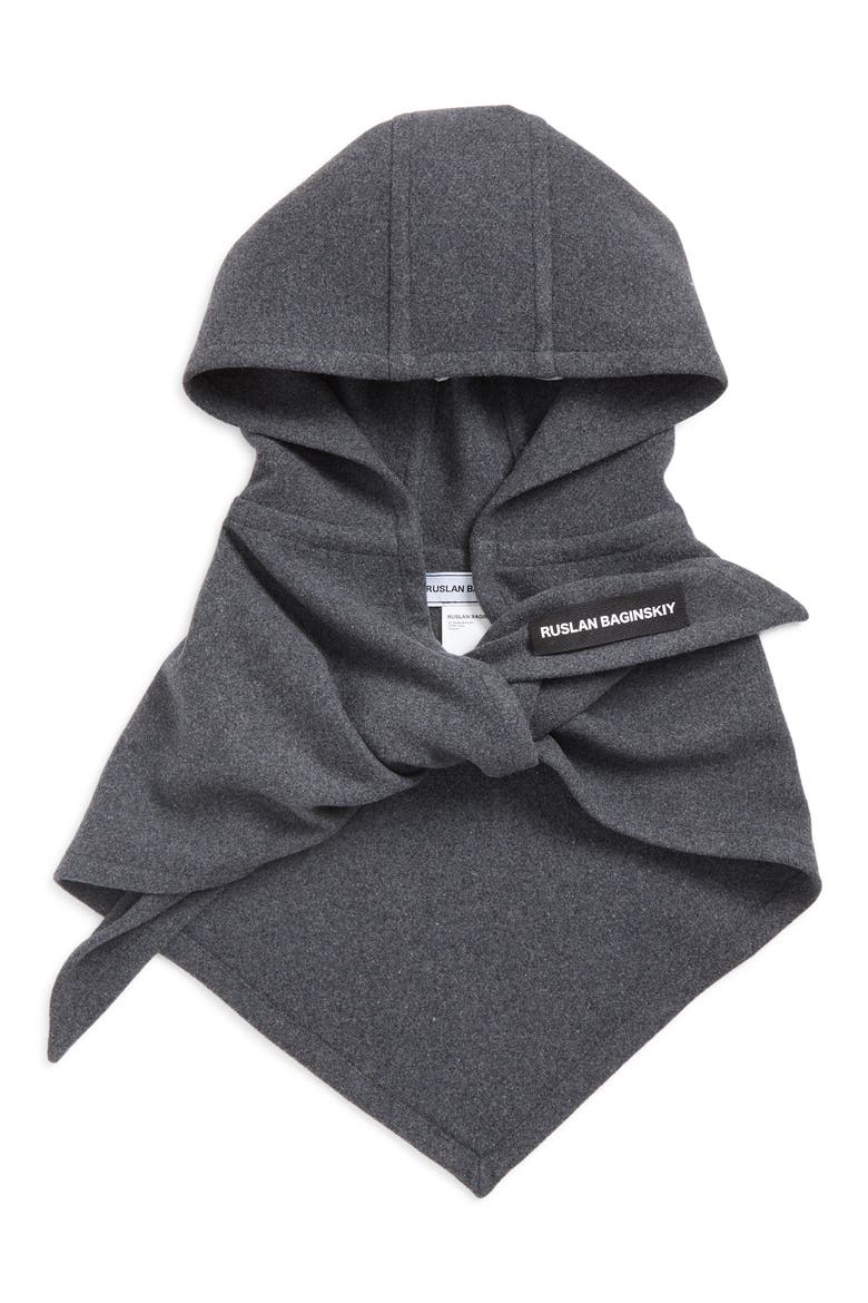 Houstka Wool Blend Headscarf, Main, color, GREY