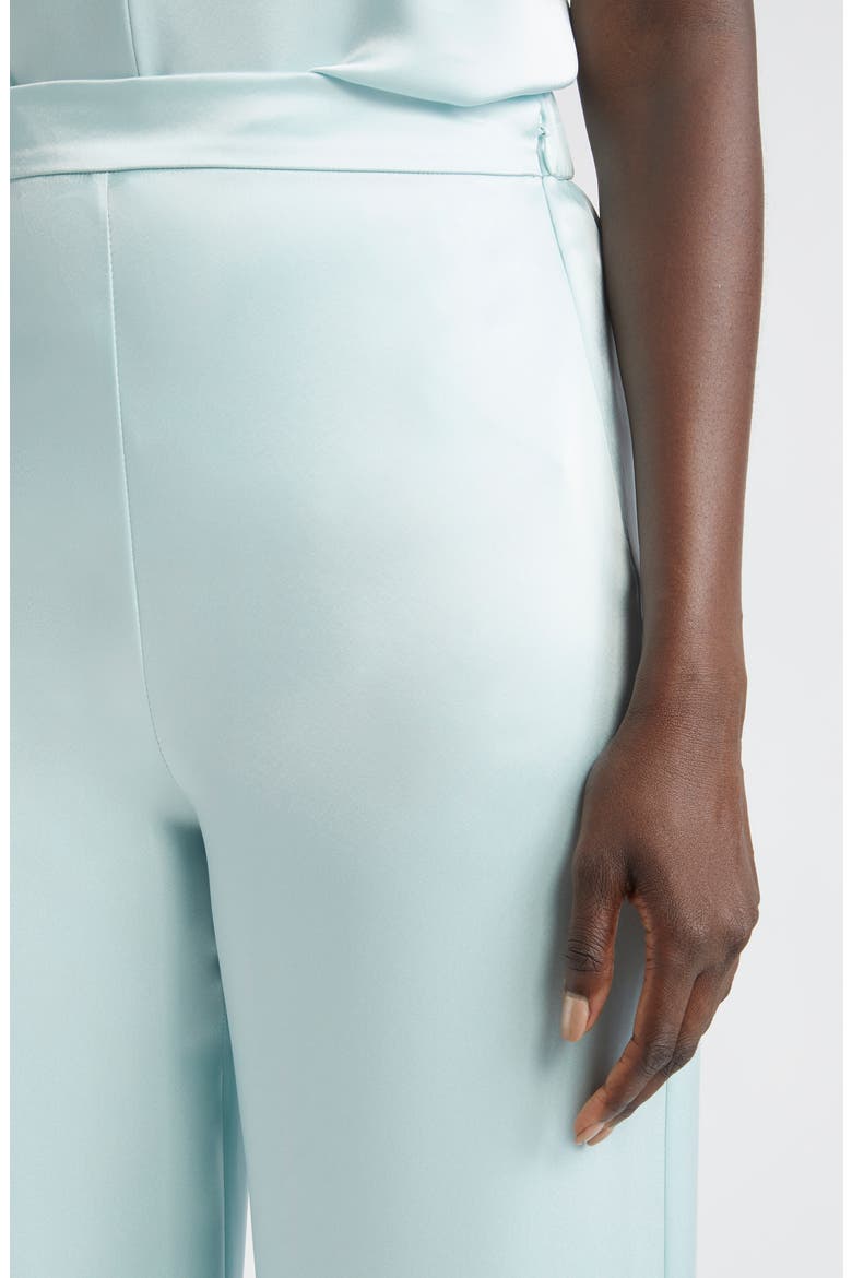Kate Liquid Satin Pants, Alternate, color, AQUA