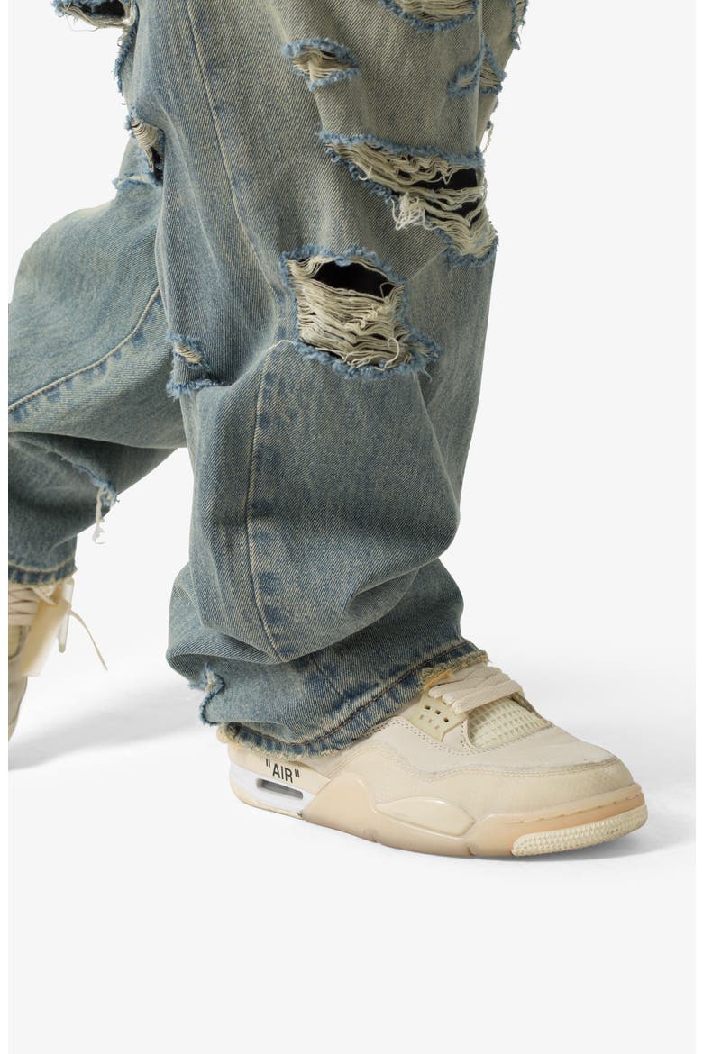 Ripped Ultra Baggy Jeans, Alternate, color, VINTAGE BLUE