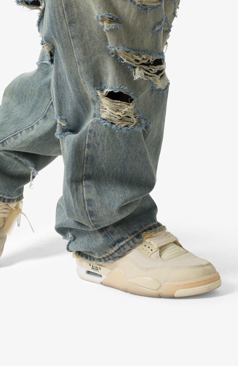mnml Ripped Ultra Baggy Jeans, Alternate, color, 