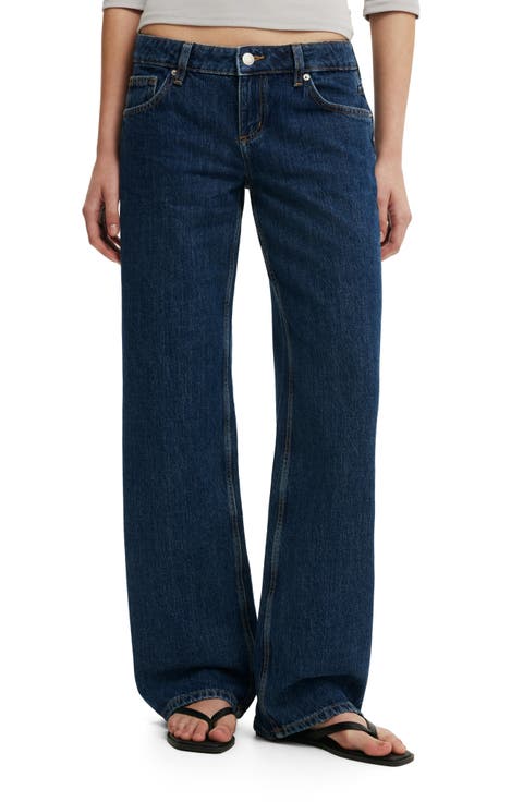 Low Rise Straight Leg Jeans