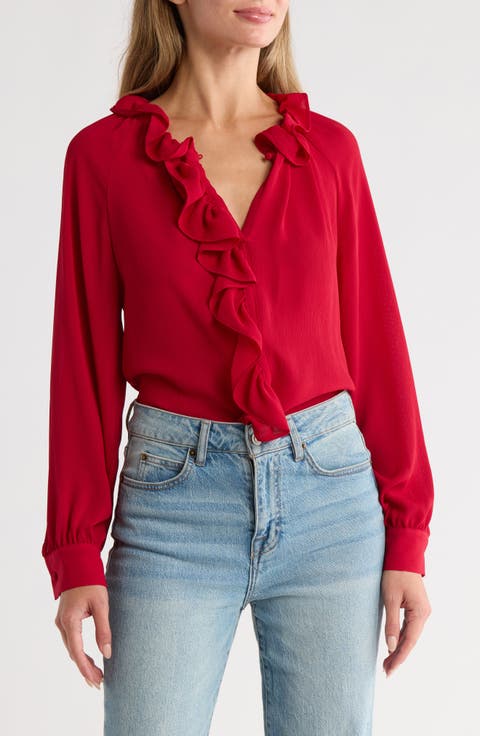 Ruffle Long Sleeve Top