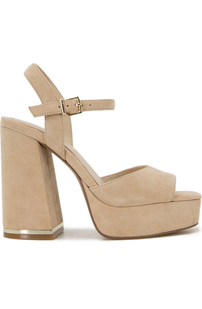 Kenneth Cole New York Dolly Platform Sandal, Alternate, color, Buff Suede