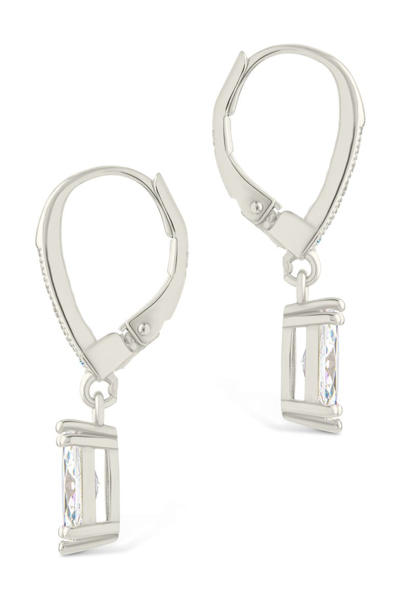 Allegra Cubic Zirconia Drop Earrings, Alternate, color, SILVER
