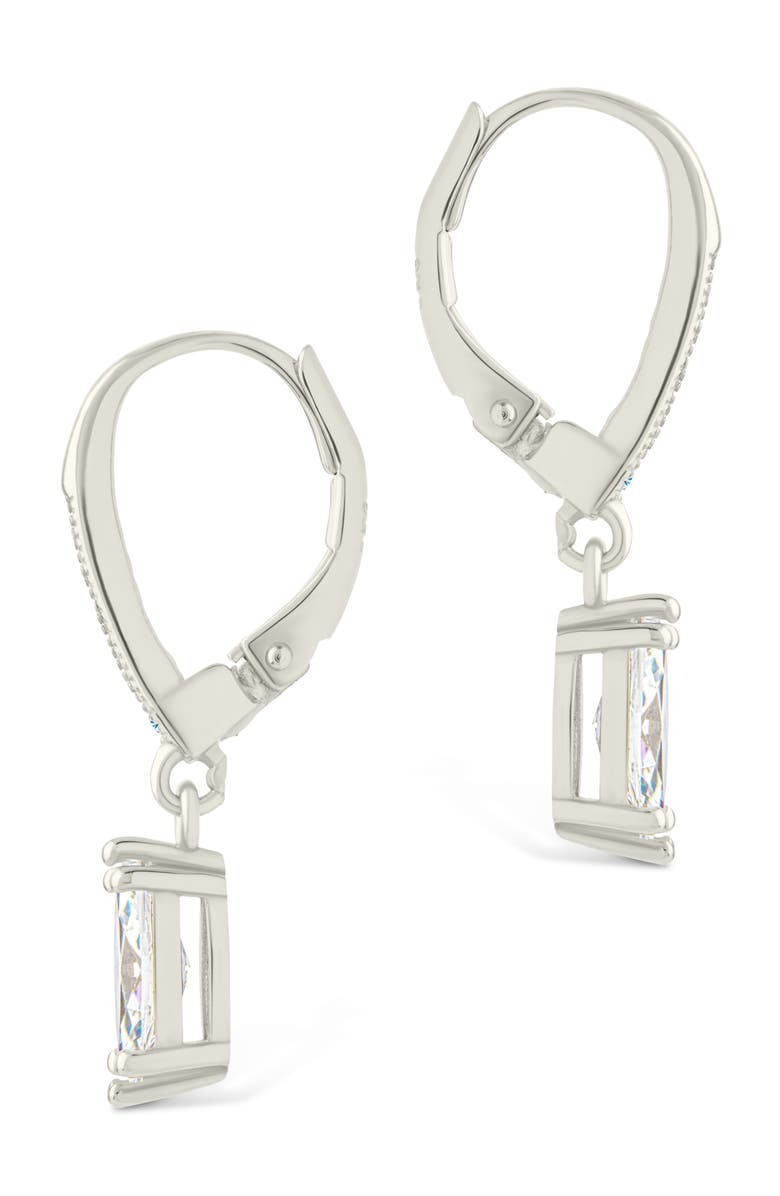 Sterling Forever Allegra Cubic Zirconia Drop Earrings, Alternate, color, Silver