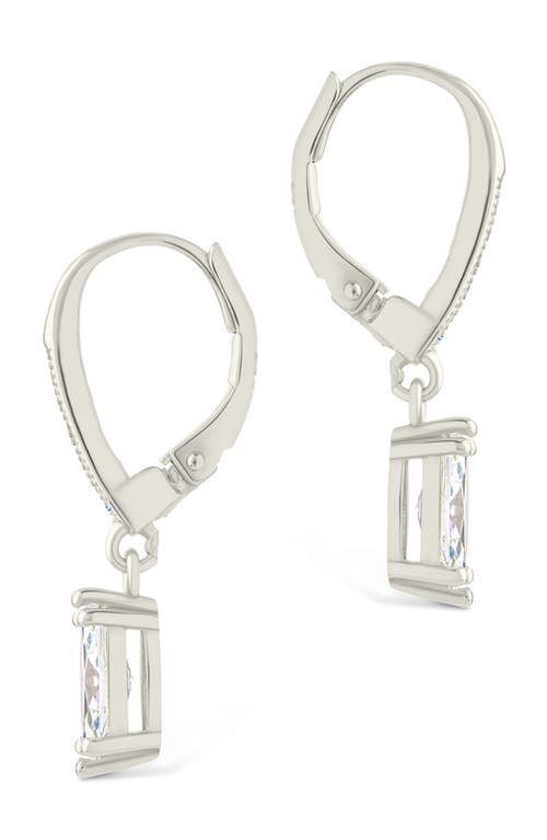 Sterling Forever Allegra Cubic Zirconia Drop Earrings In Silver