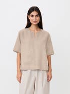 Masai Copenhagen Madolorea Linen Short Sleeve Tunic Top