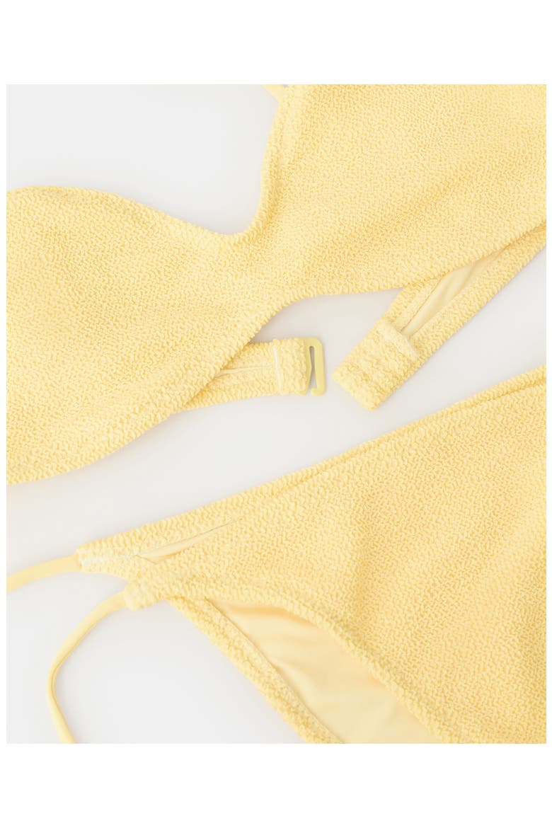 Textured Side Tie Bikini Bottoms, Alternate, color, PASTEL YELLOW