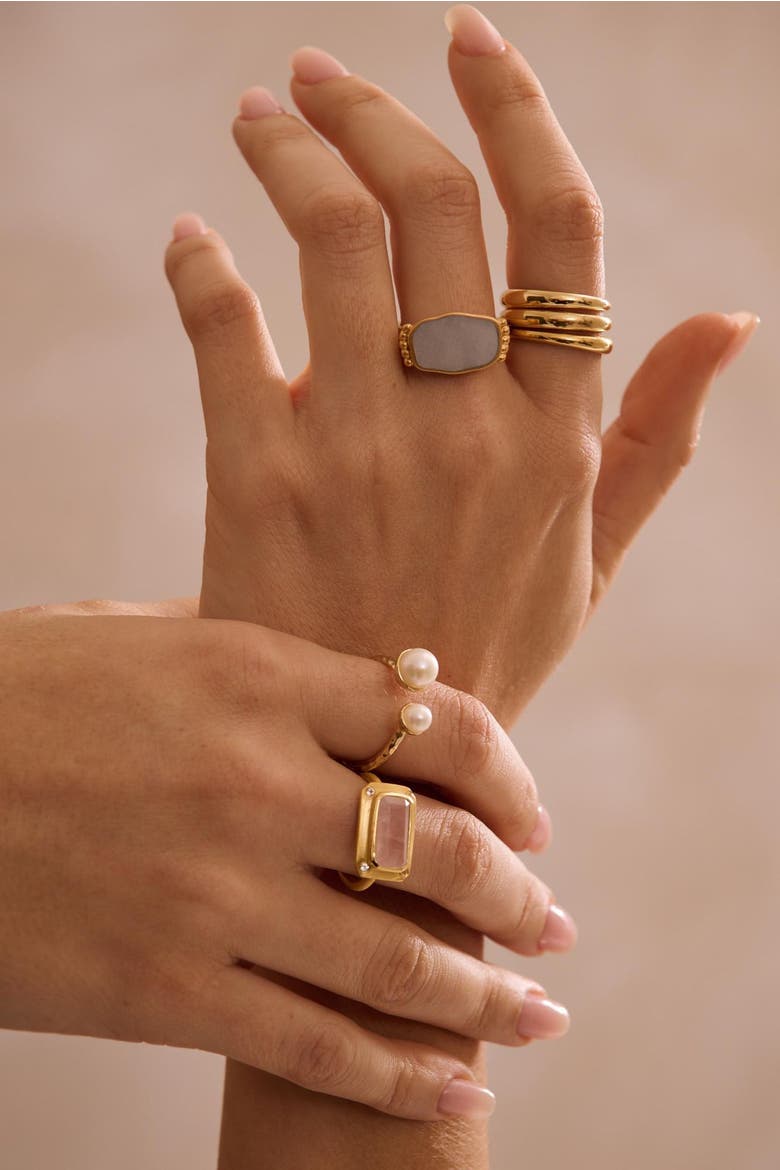 Vintage Wave Ring (Set of 3) 6, Alternate, color, Yellow Gold