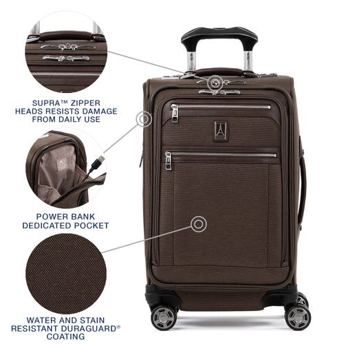 Travelpro Platinum Elite Softside Expandable Carry-on 21-inch Luggage In Rich Espresso Brown