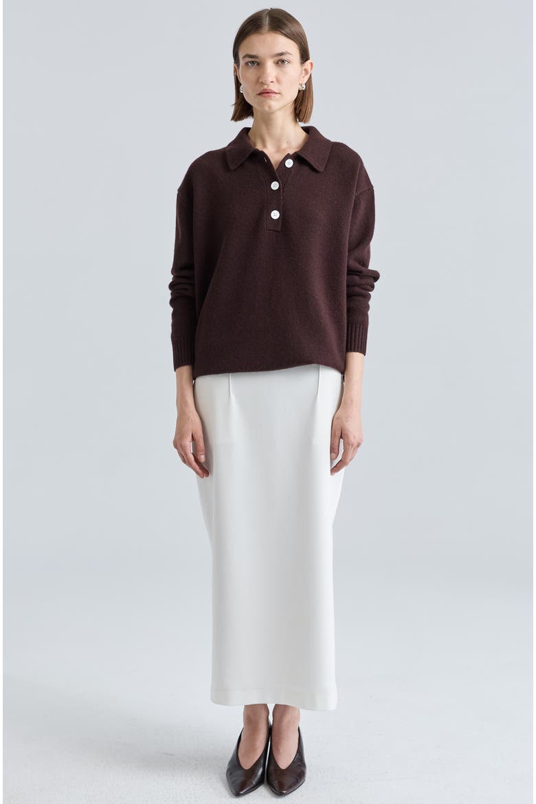 Polo Wool Sweater, Alternate, color, Dark Brown