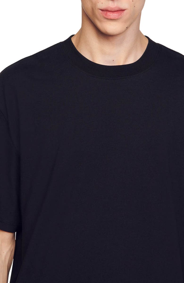 SANDRO Oversized T-shirt, Alternate, color, Black