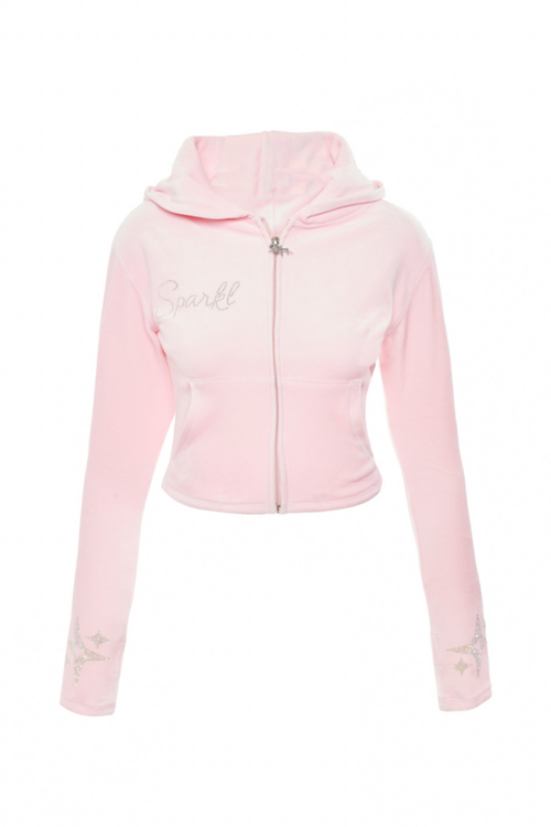 Sparkl Tracksuit Jacket In Pink
