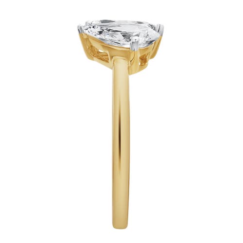 LUVMYJEWELRY LUVMYJEWELRY TWIN FLAMES 14K GOLD PEAR CUT LAB GROWN DIAMOND TOI ET MOI RING