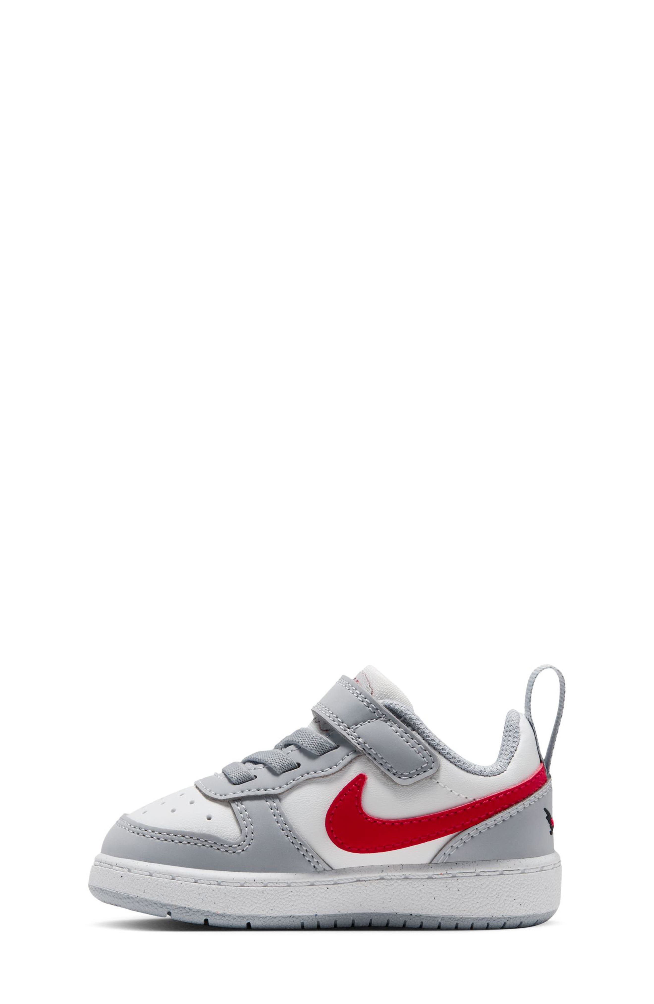 Kids' Court Borough Low Sneaker, Alternate, color, WHITE/ RED/ WOLF GREY