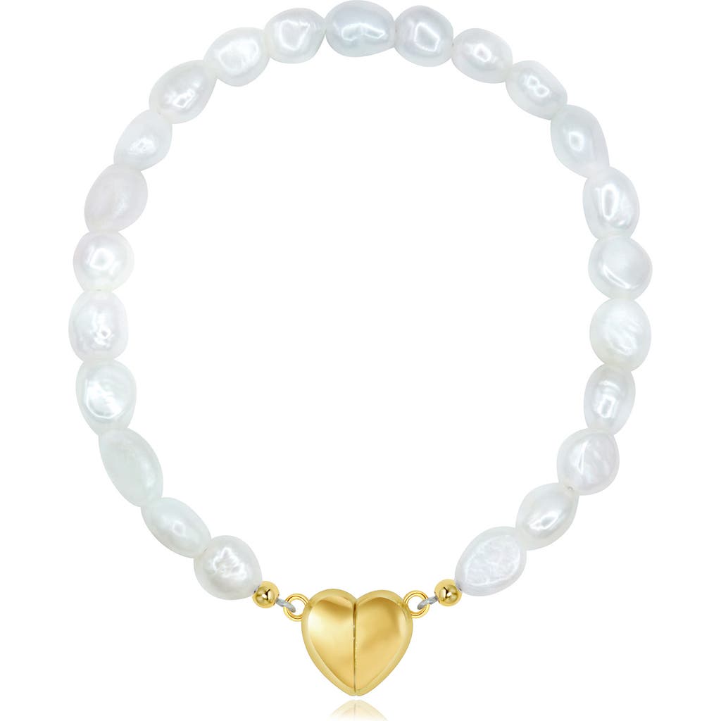 La Meno Sea Of Love Freshwater Pearl Bracelet In Multi